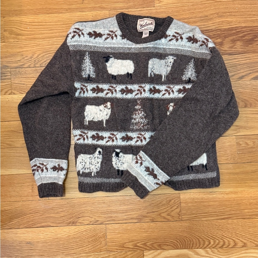 Vintage Woolrich Brown Sheep Sweater